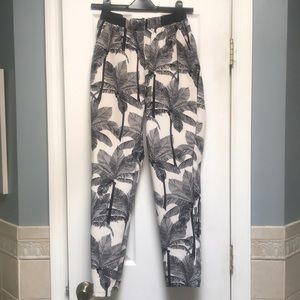 Tropical High-Waist Pants